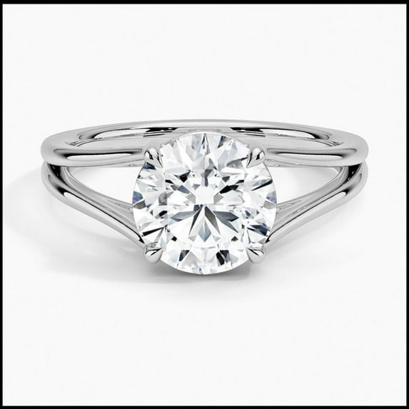 Dash Jewel 14K White Gold Over Rings - 1.6 Ct Round Cut Diamond Rings - Engagement Wedding Diamond Jewelry for Women's - Christmas Special Gift for Her - Showing Appreciation Band Gifts for Her