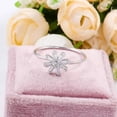 thumbnail image 1 of Dash Jewel 14K White Gold Plated 1.4 Ct Baguette Cut Diamond Ring - Stunning Floral Ring for Women - Perfect for Celebrating Life's Special Moments - Dazzling Expression of Your Commitment, 1 of 3