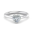thumbnail image 1 of Dash Jewel 14K White Gold Plated 1.8 Ct Heart Cut Diamond Ring - Lab Created Bezel Set Solitaire Engagement Ring for Women - Daily Wear Wedding Ring for Her - Gift for Her and Celebrations, 1 of 6