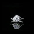 thumbnail image 1 of Dash Jewel 14K White Gold Plated 2.1 Ct Round Cut Diamond Wedding Ring - Stunning Bypass with Solitaire Accents - Engagement Ring for Women - A Timeless Piece to Cherish and Celebrate Forever, 1 of 3
