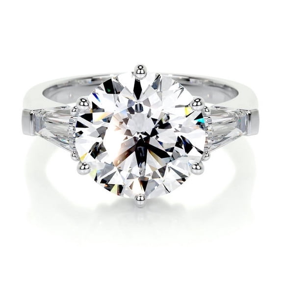 Dash Jewel 14K White Gold Plated 2.2 Ct Marquise Cut Diamond Engagement Ring - Exquisite Lab-Created Simulated Diamonds - Ideal for Women's Jewelry - Perfect for Anniversaries and Proposals