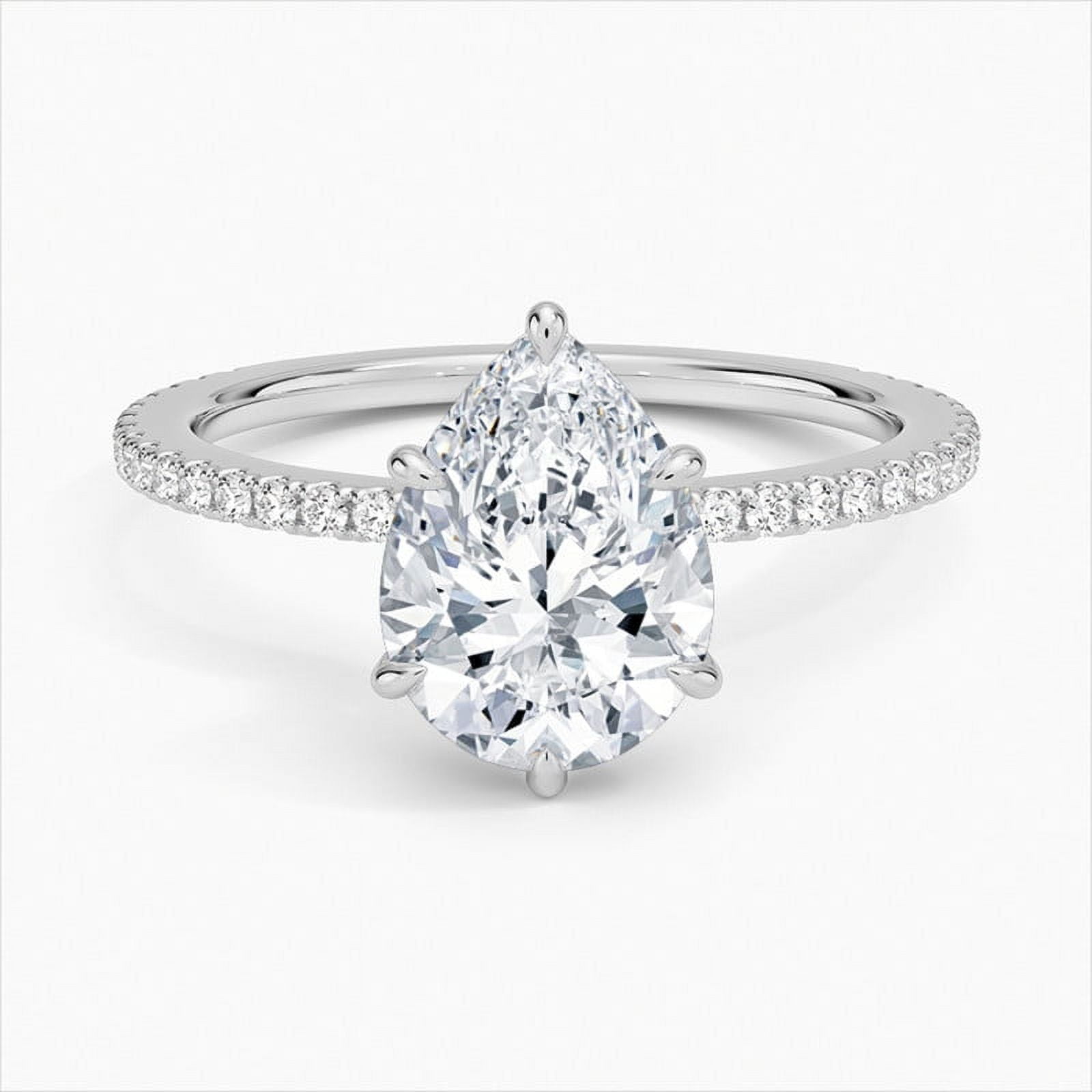 Dash Jewel 14k Silver Wedding Anniversary Ring - Cushion Cut 1.8 Ct ...