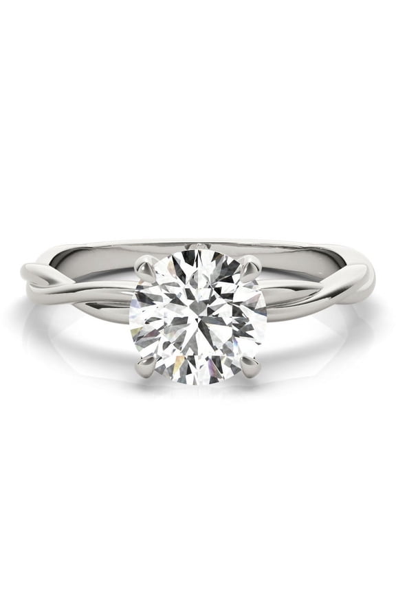 14k White Gold Over Ring - 1.8 Ct Round Cut Lab Created Diamond Wedding Ring - Infinity Diamond Women's Rings - Anniversary Gifts - Promise Ring Diamond - Mothers Day Gifts Clearance