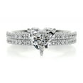 thumbnail image 1 of Dash Jewel 2.1 Ct Heart Cut Lab-Created Simulated Diamond Bridal Set Engagement Ring - 14K White Gold Plated Ring - Stunning Women’s Ring for Engagements- Anniversaries- and Special Occasion Gifts, 1 of 3