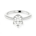 thumbnail image 1 of Dash Jewel 2.1 Ct Oval Cut Lab Created Diamond Wedding Ring - Stamped 14k White Gold Over Wedding Anniversary Ring - Women's Diamond Engagement Rings - Wedding Anniversary Gifts On Clearance, 1 of 7