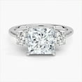 thumbnail image 1 of Dash Jewel 2.1 Ct Princess Cut Diamond Rings - 14K White Gold Over Ring - Engagement Prong Setting Ring for Women's - Stackable Diamond Rings On Clearance - Wedding B Stone Rings for Girlfriend, 1 of 6