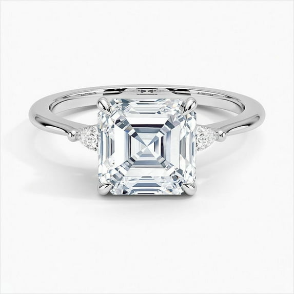 Dash Jewel 2.2 Ct Radiant Cut Diamond Solitaire Rings for Her - 14K White Gold Plated Solitaire Rings - Christmas Gifts for Her - Valentine Proposal Rings - Daily Wear Diamond Rings for Women's