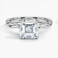 thumbnail image 1 of Dash Jewel 2.2 Ct Asscher Cut Diamond Rings - 14K White Gold Plated Rings - Sterling Silver Rings Jewelry Clearance - Solitaire Diamond Latest Engagement Diamond Rings for Women's - Proposal Rings, 1 of 6