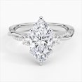 thumbnail image 1 of Dash Jewel 2 Ct Marquise Cut Diamond Ring - 14K White Gold Plated Ring - Twist Shank Forever Diamond Ring for Women's - Diamond Jewelry For Birthday Gifts for Her - Causal Daily Wear Ring for Her, 1 of 6