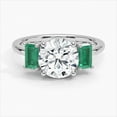 thumbnail image 1 of Dash Jewel Brilliant 2.2 Ct Round Cut Lab Created Diamond Anniversary Ring - 14k White Gold Over Diamond Engagement Ring - Wedding Ring for Women's - Anniversary Gifts Daughter - Gifts for Her, 1 of 6