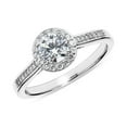 thumbnail image 1 of Dash Jewel Elegant 2.2 Ct Cushion Cut Diamond Halo Engagement Ring - 14K White Gold Plated Lab Created Diamond Ring - Exquisite Prong Set for Women's - Ideal for Celebrations Anniversary and Gift, 1 of 3