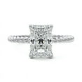 thumbnail image 1 of Dash Jewel Radiant Cut Excellent 2.2 Ct Diamond Ring For Women's - White Gold Over 14K Silver Diamond Ring - Engagement Solitaire Simple Ring for Her - Solo Stone Wedding Diamond Ring for Her, 1 of 7