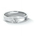 thumbnail image 1 of Dash Jewel Round Cut 1.3 Ct Lab Created Diamond Women's Band - 14k White Gold Over Wedding Ring - One Stone Diamond Wedding Anniversary Band - Women's Wedding Band - Wedding Band Ring, 1 of 7