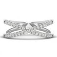 thumbnail image 1 of Dash Jewel Round Cut Brilliant 1.25 Ct Diamond Ring For Women's - 14K White Gold Over Ring - Classic Engagement Wedding Women's Ring - Criss Cross Simple Solitaire Daily Wear Women's Rings, 1 of 7