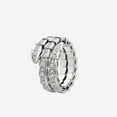 thumbnail image 1 of Dash Jewel Round Cut Brilliant 2.5 Ct Diamond Ring for Her - Silver 14K White Gold Over Ring - Double Band Serpenti Stacking Band for Wife - Party Wear Minimalist Band for Women's - Gift for Mom, 1 of 7