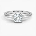 thumbnail image 1 of Dash Jewel Silver 14K White Gold Plated Ring - Princess Cut Excellent 1.9 Ct Diamond Rings For Women's - Princess Solitaire with Marquise Accent Diamond Rings - Engagement Wedding Diamond Rings, 1 of 6