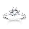 thumbnail image 1 of Dash Jewel Stunning 1.6 Ct Round Cut Diamond Engagement Ring - Lab-Created Simulated Diamond - 14K White Gold Plated Rings - Perfect Proposal Ring - Wedding Jewelry Gift for Her - Anniversary Ring, 1 of 3