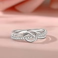 thumbnail image 1 of Dash Jewelry 0.9 Ct Round Cut VVS1/D Moissanite Women's Engagement Ring - 14k White Gold Plated Infinity Criss Cross Wedding Rings - A Timeless Symbol of Your Love Story, 1 of 3