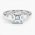 thumbnail image 1 of Dash Jewelry 1.9 Ct Asscher Cut Moissanite Rings - 14K White Gold Plated Rings - Mid-Century Solitaire with Accent Engagement Ring - Valentine Proposal Rings - Bridal Moissanite Jewelry, 1 of 6