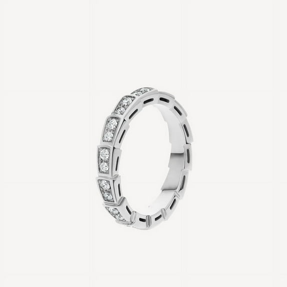 Dash Jewelry 1.9 Ct VVS1/D Round Cut Moissanite Ring - Silver 14K White Gold Plated Rings for Her - Single Eternity Bands for Women's - Serpenti Bands for Women's - Gift for Mom