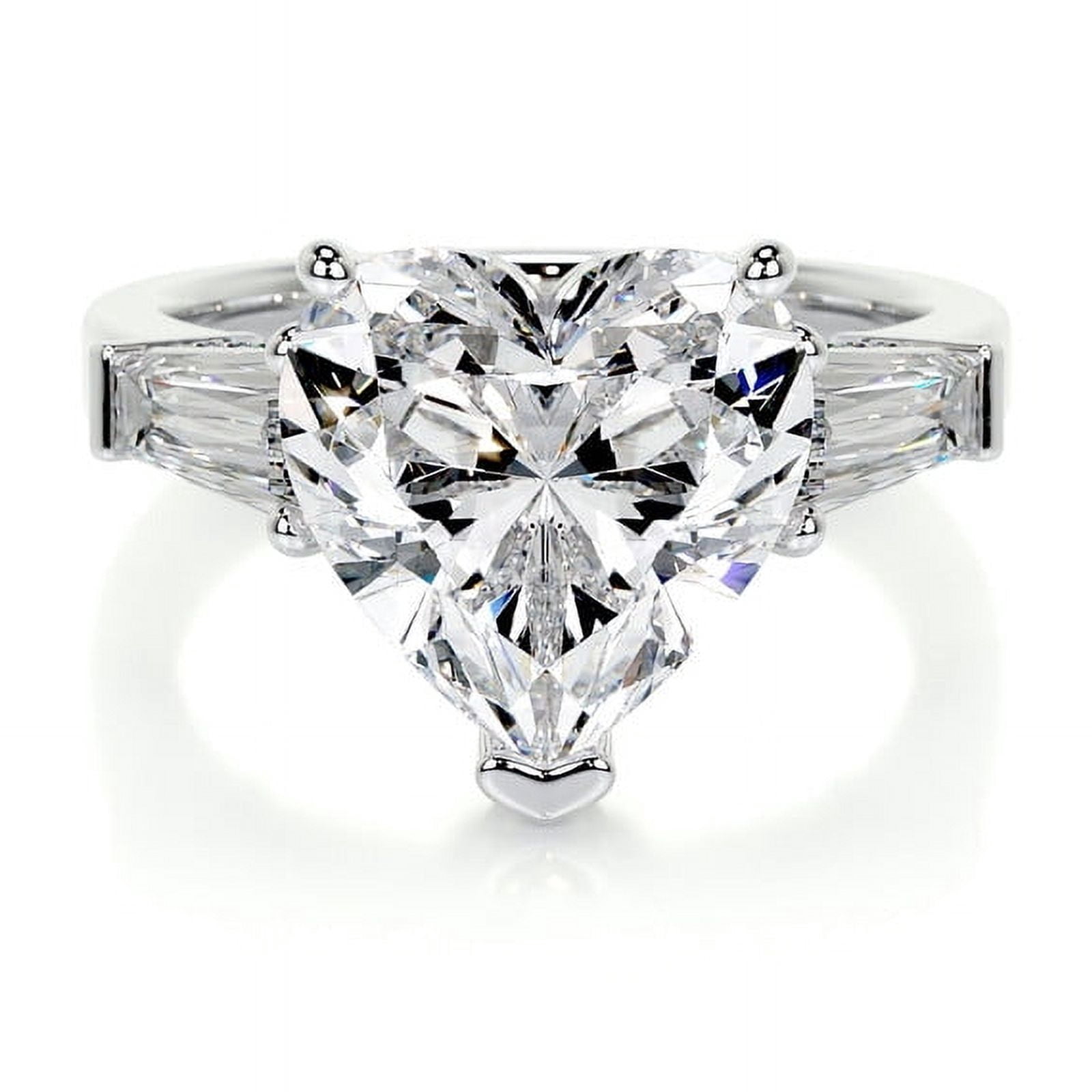 Dash Jewelry 14K White Gold Plated 2.4 Ct Radiant Cut Moissanite ...