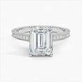 Dash Jewelry 14K White Gold Plated Moissanite Ring - Emerald Cut ...