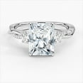 thumbnail image 1 of Dash Jewelry 14K White Gold Plated Rings - 2.1 Ct Radiant Cut Moissanite Rings - Women's Jewelry Wedding Rings - Stackable Moissanite Rings On Clearance - Daily Wear Fine Jewelry for Her, 1 of 6