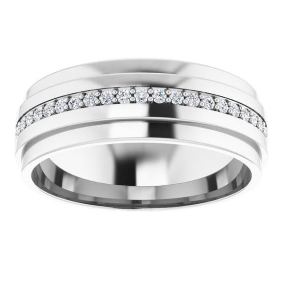 Dash Jewelry 14K White Gold Plated Wedding Anniversary Ring - Brilliant 0.4 Ct Round Cut Moissanite Ring - Beautiful Handmade Engagement Ring for Women's - Moissanite Special Occasion Ring