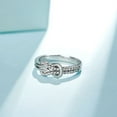 thumbnail image 1 of Dash Jewelry 14k White Gold Plated Wedding Ring - 0.7 Ct Round Cut VVS1/D Moissanite Engagement Ring for Women - Celebrate Your Forever with Elegance - Wedding Ring for Her, 1 of 3