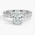 thumbnail image 1 of Dash Jewelry 14k White Gold Wedding Rings For Women's - 2.3 Ct Oval Cut Moissanite Solitaire Ring for Women's - Single Moissanite Daily Wear Rings - Solitaire Engagement Wedding Fine Rings, 1 of 6