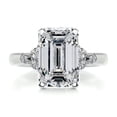 thumbnail image 1 of Dash Jewelry 2.1 Ct Emerald Cut Moissanite Wedding Ring - Moissanite in 14K White Gold Plated - Ideal Engagement Ring for Women- Great for Gifts- Proposals- and Special Celebrations, 1 of 3