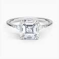 thumbnail image 1 of Dash Jewelry 2.3 Ct Asscher Cut Moissanite Wedding Rings - 14K White Gold Plated Rings -Bridal Stacking Ring for Women's - Causal Office Wear Rings for Her - Anniversary Gifts for Wife, 1 of 6