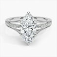 thumbnail image 1 of Dash Jewelry 2.5 Ct Marquise Cut Moissanite Rings for Her - 14K White Gold Plated Rings - Wedding Proposal Rings for Wife - Solitaire with Accents Rings for Women's, 1 of 6