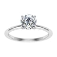 thumbnail image 1 of Dash Jewelry Brilliant Round Cut Moissanite Engagement Ring - 2 Ct Moissanite Ring - 14K White Gold Plated Rings - Stylish Solitaire Ring for Women - Perfect Gift for Birthdays, 1 of 6