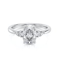 thumbnail image 1 of Dash Jewelry Oval Cut 1.7 Ct Moissanite Ring - 14K White Gold Plated Engagement Ring for Women's - Halo Bridal Rings Set Rings - Wedding Gift for Her - Promise Wedding Ring - Graduation Gift, 1 of 6