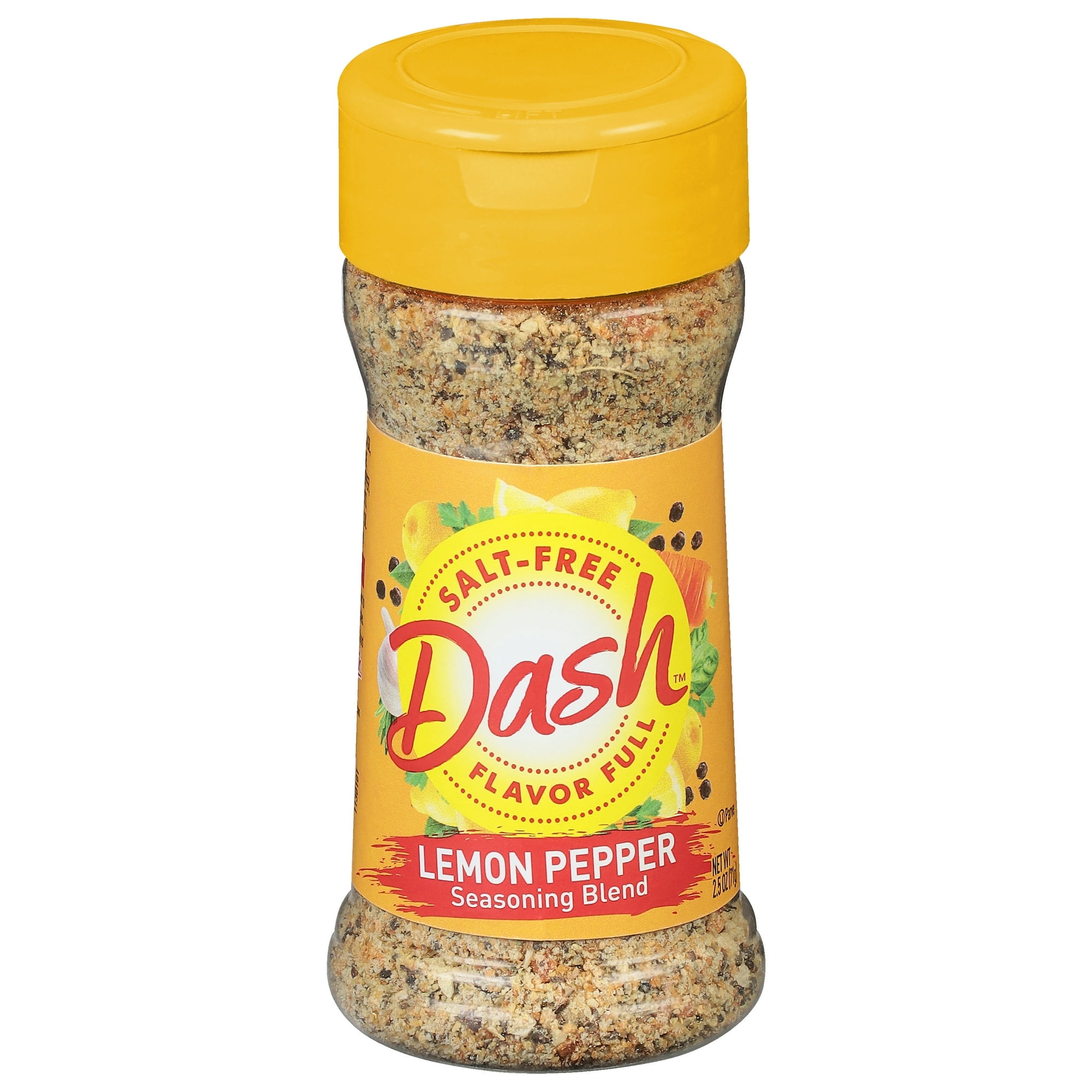 Dash Lemon Pepper Seasoning Blend Kosher, Salt-Free 2.5 oz Shaker (Pack of 6)