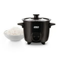 thumbnail image 1 of Dash Mini Rice Cooker Steamer with Removable Nonstick Pot, Keep Warm Function & Recipe Guide, .5 Quart, for Soups, Stews, Grains & Oatmeal, Black, 1 of 6
