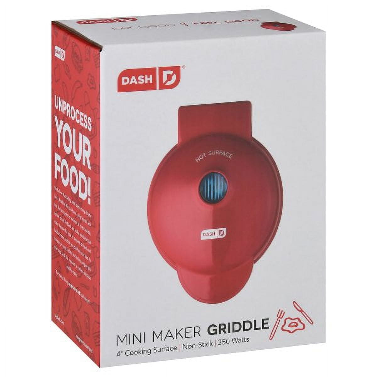  DASH Mini Waffle Maker + Grill + Griddle, 3 in 1 Pack -  Red/Aqua/White: Home & Kitchen