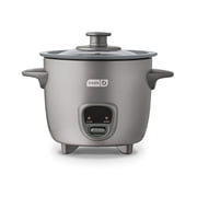Dash Mini Rice Cooker Steamer, 2 Cup, Nonstick Removable Pot Graphite