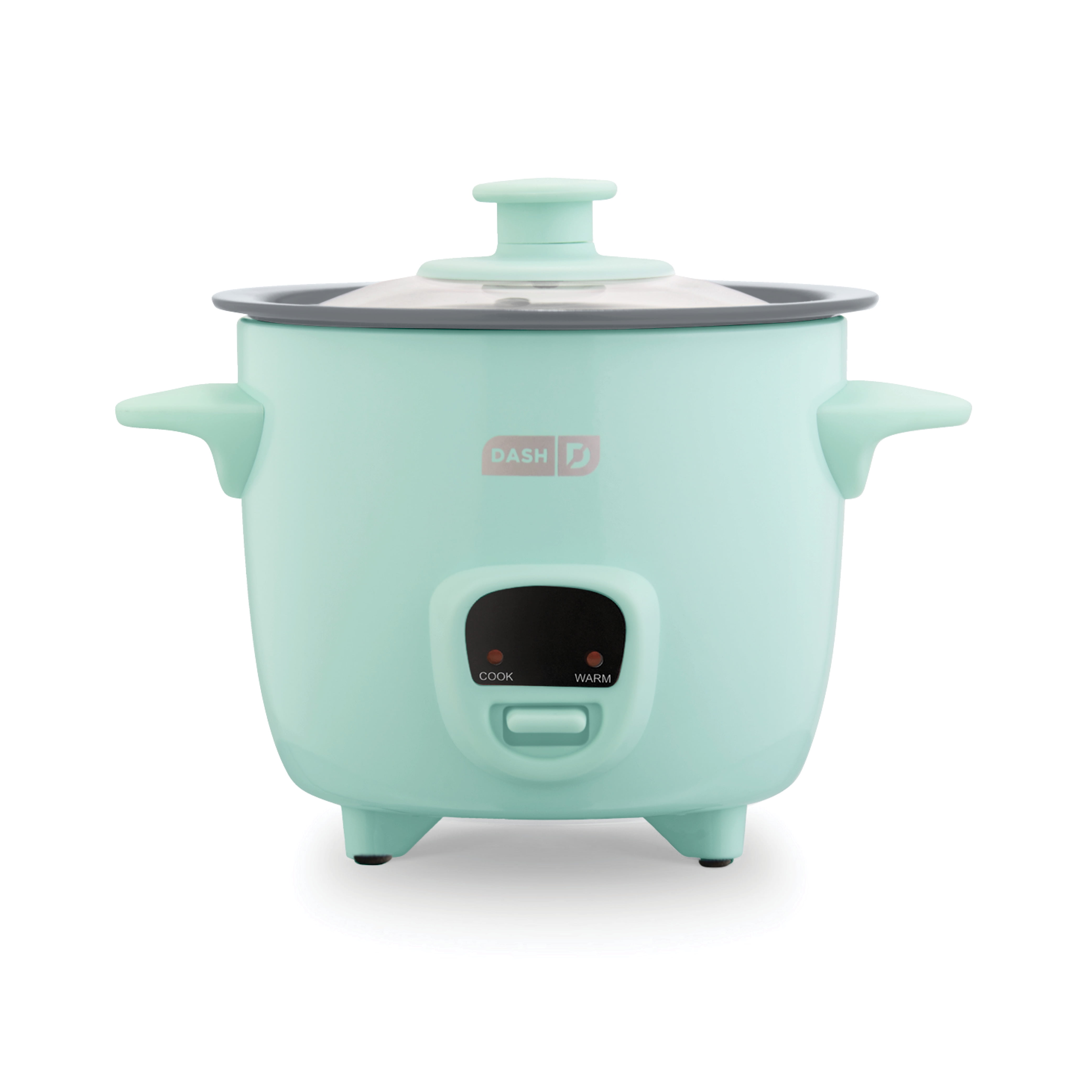 Dash Mini Rice Cooker Steamer with Removable Nonstick Pot, Keep Warm Function & Recipe Guide, .5 Quart, for Soups, Stews, Grains & Oatmeal, Aqua