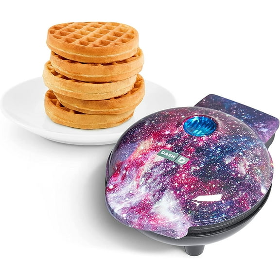 Dash Mini Waffle Maker- Compact Electric Iron - Stylish Machine with nonstick surface Quick Breakfast & Snacks Galaxy Print