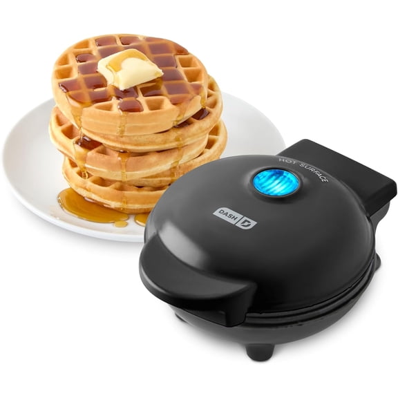Dash Mini Waffle Maker- Compact Electric Iron for Creative Homemade Treats - Nonstick Surface - Easy-to-Clean - Perfect for Kids & Families - Aqua