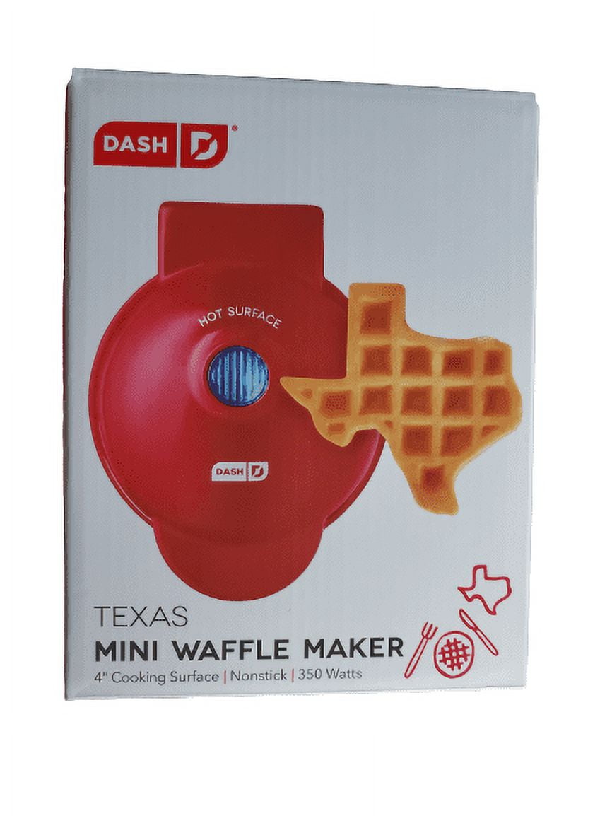 Dash Mini Heart Waffle Maker in Red