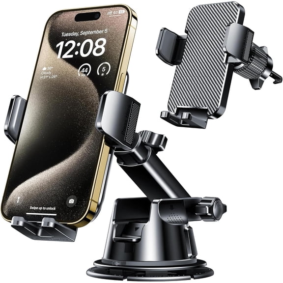 Dash Mounted Holders Phone for Your Car Mount Windshield Dashboard Air Vent Universal Desk Mounts Hands Free Automobile Cell Holder Fit iPhone Smartphone