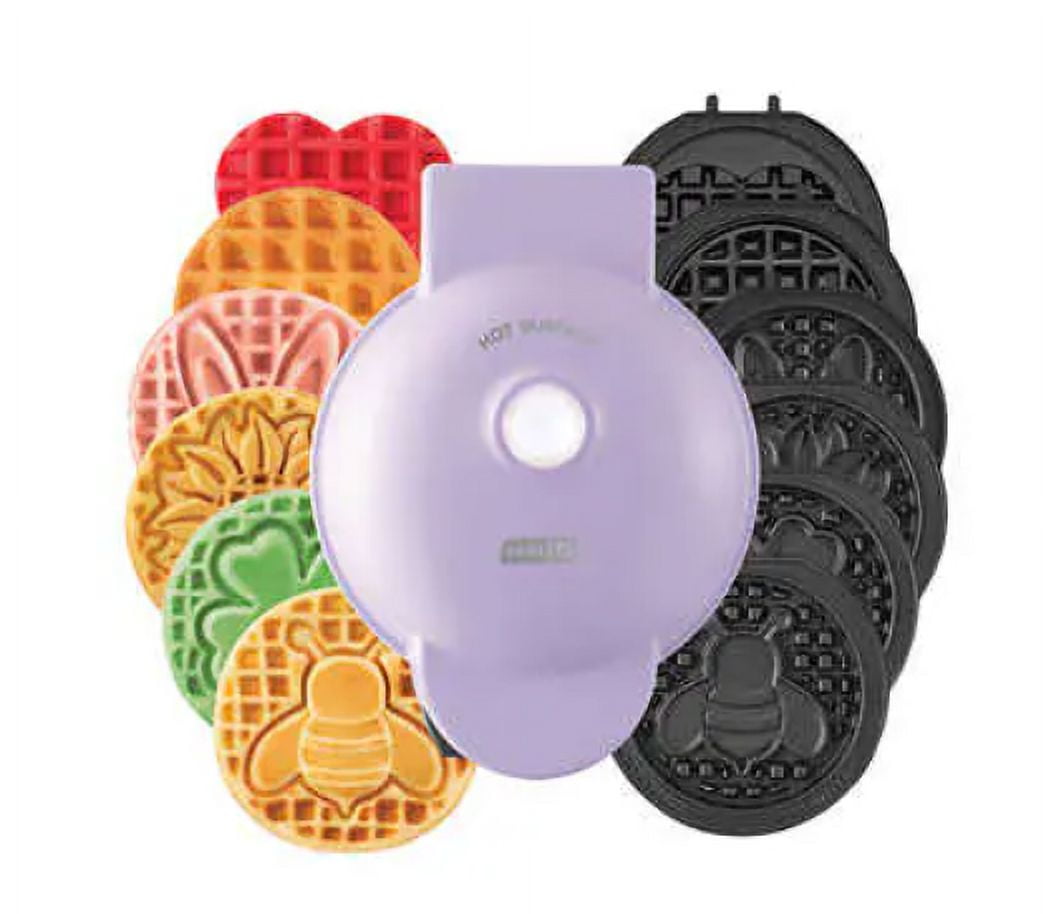 Dash MultiPlate Mini Waffle Maker with Removable Plates (Spring
