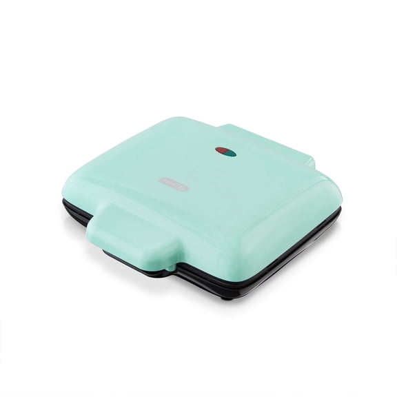 Dash No-Drip Waffle Maker - Make Any Breakfast, Lunch, & Snacks with Easy Clean, Non-Stick + Mess Free Sides, Aqua