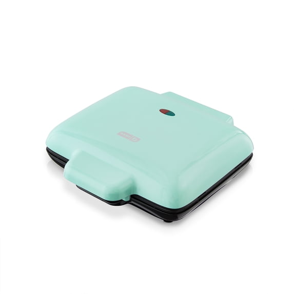 Dash No-Drip Waffle Maker - Make Any Breakfast, Lunch, & Snacks with Easy Clean, Non-Stick + Mess Free Sides, Aqua