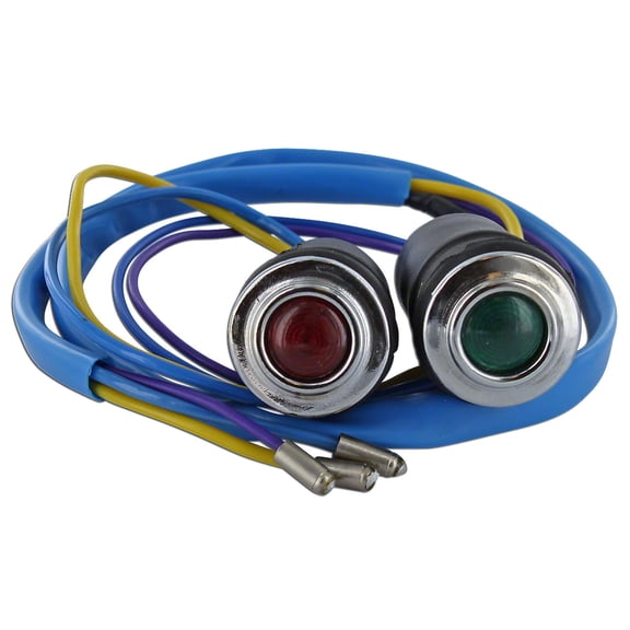 Dash Panel Warning Light Set (Oil Pressure & Generator) w/ Wires & Bulb Holders Fits Ford Tractor E203NE9 E204NE9