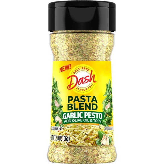 Dash Pasta Blend Garlic Pesto, Salt Free Seasoning Blend, 2.0 oz Bottle