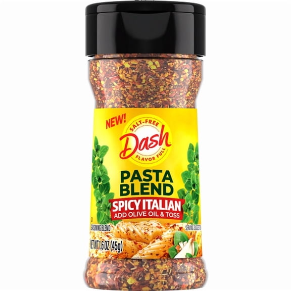 Dash Pasta Blend Spicy Italian, Salt Free Seasoning Blend, 1.6 oz Bottle
